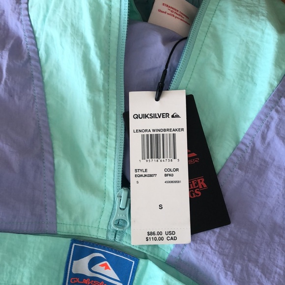 QUIKSILVER X Stranger Things Women's Lenora Windbreaker Jacket - Picture 8 of 10